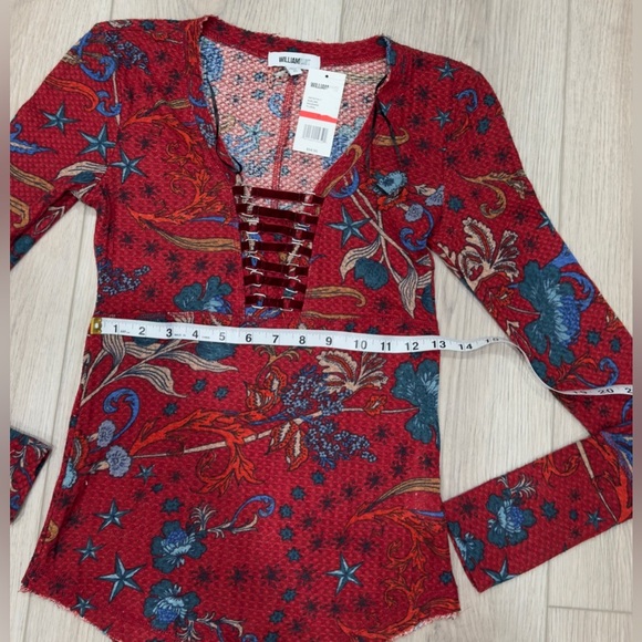 WILLIAM RAST Floral Red Long Sleeve Top♥️ - Picture 5 of 7